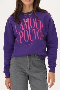 Sweat Violet "L'amour Au Pouvoir"