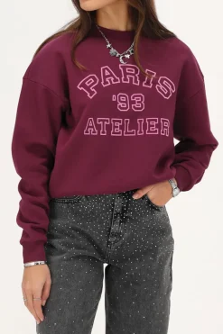 Sweat Violet "Paris 93 Atelier"