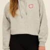 Sweat-shirt à Capuche Gris Le Grand Amour
