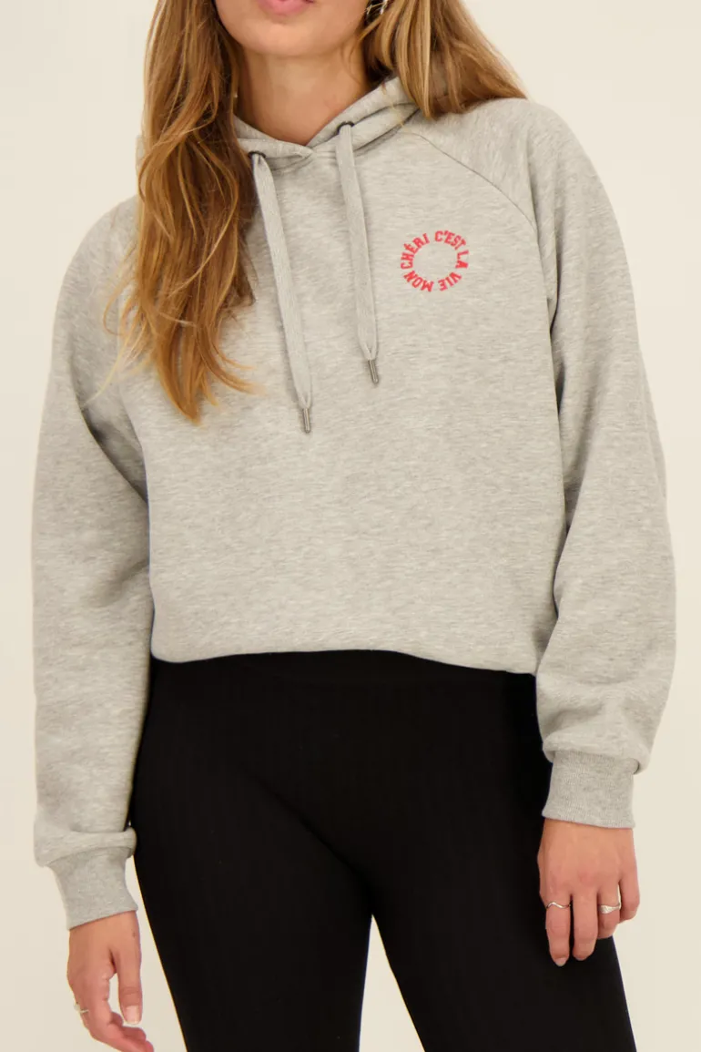 Sweat-shirt à Capuche Gris Le Grand Amour