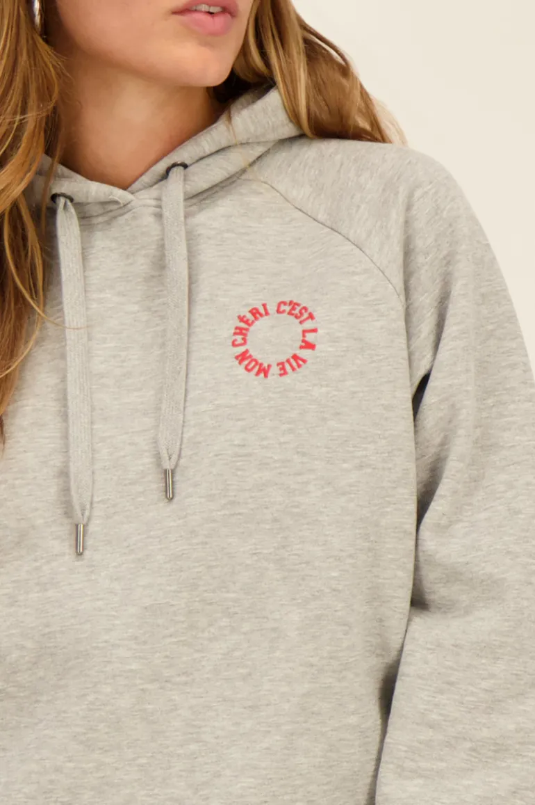 Sweat-shirt à Capuche Gris Le Grand Amour