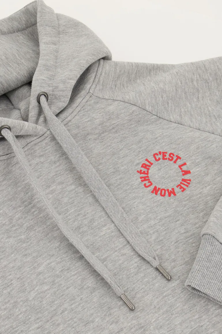 Sweat-shirt à Capuche Gris Le Grand Amour