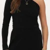 Top à Une Manche En Lurex Noir