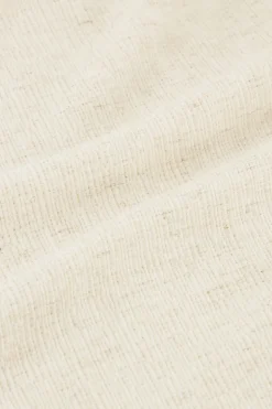 Top Asymétrique à Manche Longue Beige En Lin
