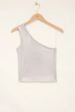 Top Asymétrique Argenté