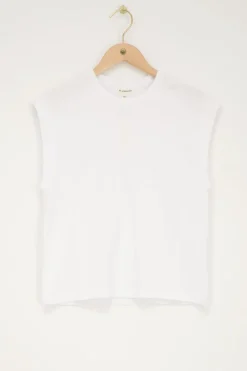 Top Blanc Sans Manches