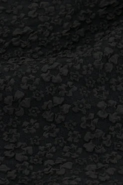 Top En Jacquard Noir Avec Péplum