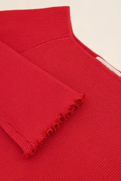 Top Rouge à Manches évasées