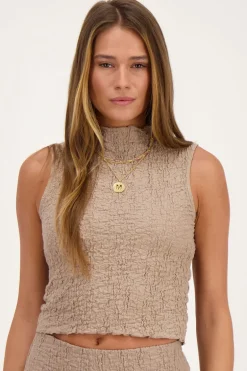 Top Sans Manches Taupe