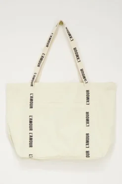 Tote Bag Beige En Lin L'amour