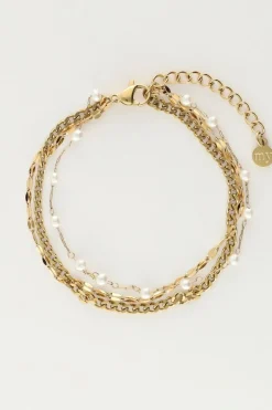 Triple Bracelet Avec Perles
