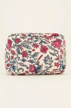 Trousse De Toilette à Fleurs Roses Et Bleues