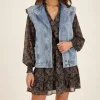 Veste En Denim Bleu Sans Manches