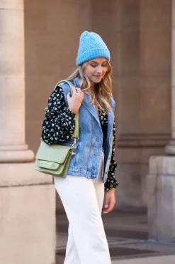 Veste En Denim Bleu Sans Manches