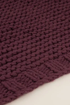 Veste Sans Manches En Maille Violette à épaulettes