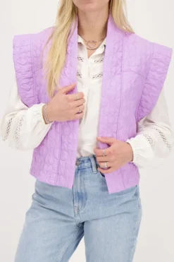 Veste Sans Manches Matelassée Lilas